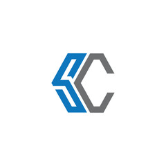 SC logo design vector template