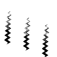 Zigzag Line Abstract Stroke Hand Drawn Linear Element