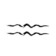 Zigzag Line Abstract Stroke Hand Drawn Linear Element