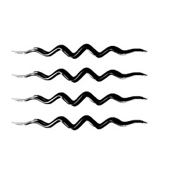Zigzag Line Abstract Stroke Hand Drawn Linear Element