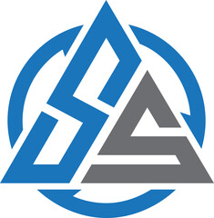 SS logo design vector template