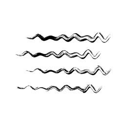 Zigzag Line Abstract Stroke Hand Drawn Linear Element