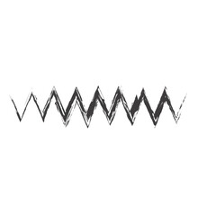 Zigzag Line Abstract Stroke Hand Drawn Linear Element