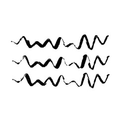 Zigzag Line Abstract Stroke Hand Drawn Linear Element