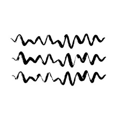 Zigzag Line Abstract Stroke Hand Drawn Linear Element