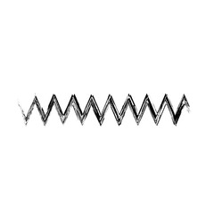 Zigzag Line Abstract Stroke Hand Drawn Linear Element