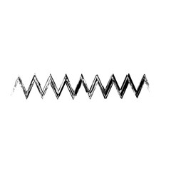 Zigzag Line Abstract Stroke Hand Drawn Linear Element