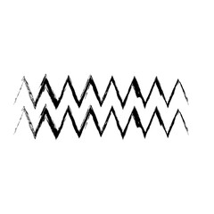 Zigzag Line Abstract Stroke Hand Drawn Linear Element