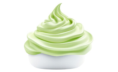 Green whipped cream, cut out