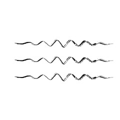 Zigzag Line Abstract Stroke Hand Drawn Linear Element