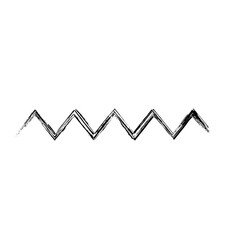 Zigzag Line Abstract Stroke Hand Drawn Linear Element