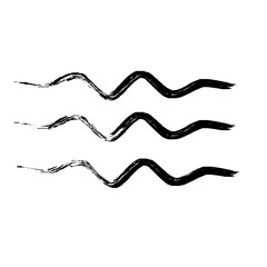 Zigzag Line Abstract Stroke Hand Drawn Linear Element