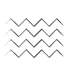 Zigzag Line Abstract Stroke Hand Drawn Linear Element