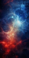 Fototapeta premium Galaxy with stars and nebula vibrant magic background Generative AI 
