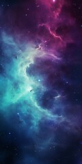 Fototapeta na wymiar Galaxy with stars and nebula vibrant magic background Generative AI 