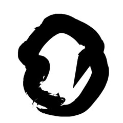 Grunge Abstract Hand Drawn Fluid Stroke Line Shape 