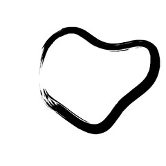 Grunge Abstract Hand Drawn Fluid Stroke Line Shape 