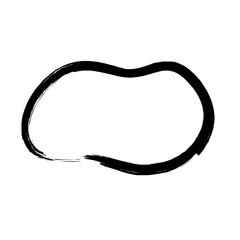 Abstract Hand Drawn Fluid Grunge Stroke Line Shape 