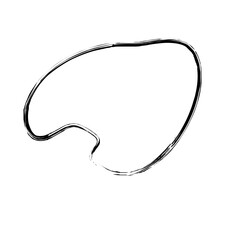 Abstract Hand Drawn Fluid Grunge Stroke Line Shape 