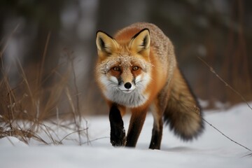 Wild red fox. Generative AI