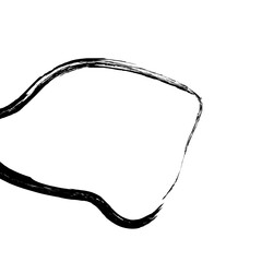 Abstract Hand Drawn Fluid Grunge Stroke Line Shape 