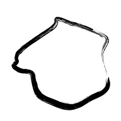 Grunge Abstract Hand Drawn Fluid Stroke Line Shape 