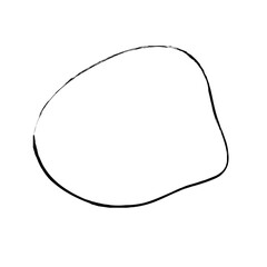 Grunge Abstract Hand Drawn Fluid Stroke Line Shape 