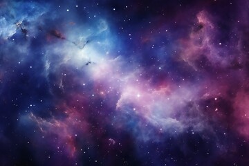 Galaxy with stars and nebula vibrant magic background Generative AI 