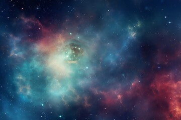 Galaxy with stars and nebula vibrant magic background Generative AI 