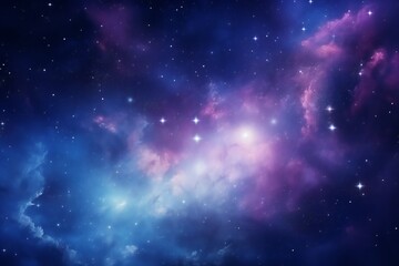 Galaxy with stars and nebula vibrant magic background Generative AI 