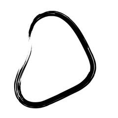 Grunge Abstract Hand Drawn Fluid Stroke Line Shape 