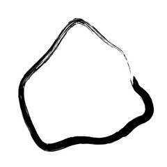 Grunge Abstract Hand Drawn Fluid Stroke Line Shape 