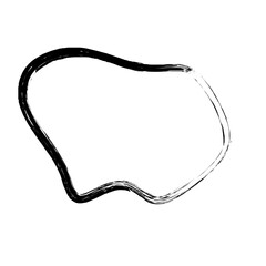 Grunge Abstract Hand Drawn Fluid Stroke Line Shape 