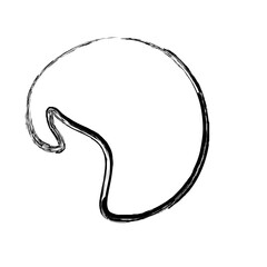 Grunge Abstract Hand Drawn Fluid Stroke Line Shape 