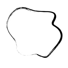 Grunge Abstract Hand Drawn Fluid Stroke Line Shape 