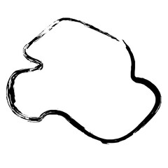 Grunge Abstract Hand Drawn Fluid Stroke Line Shape 