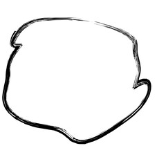 Grunge Abstract Hand Drawn Fluid Stroke Line Shape 