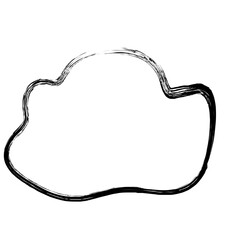 Grunge Abstract Hand Drawn Fluid Stroke Line Shape 