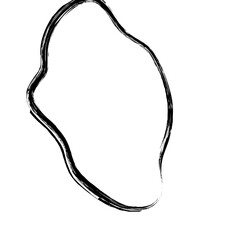 Grunge Abstract Hand Drawn Fluid Stroke Line Shape 