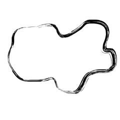 Grunge Abstract Hand Drawn Fluid Stroke Line Shape 