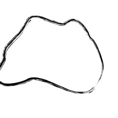 Grunge Abstract Hand Drawn Fluid Stroke Line Shape 