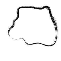 Grunge Abstract Hand Drawn Fluid Stroke Line Shape 