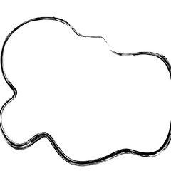 Grunge Abstract Hand Drawn Fluid Stroke Line Shape 