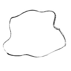 Grunge Abstract Hand Drawn Fluid Stroke Line Shape 