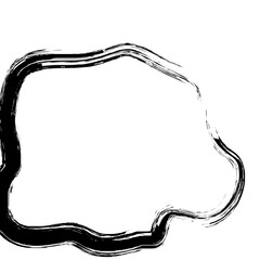 Grunge Abstract Hand Drawn Fluid Stroke Line Shape 