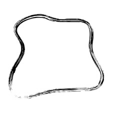 Grunge Abstract Hand Drawn Fluid Stroke Line Shape 