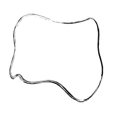 Grunge Abstract Hand Drawn Fluid Stroke Line Shape 