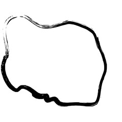 Grunge Abstract Hand Drawn Fluid Stroke Line Shape 