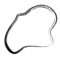 Grunge Abstract Hand Drawn Fluid Stroke Line Shape 