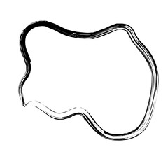 Grunge Abstract Hand Drawn Fluid Stroke Line Shape 